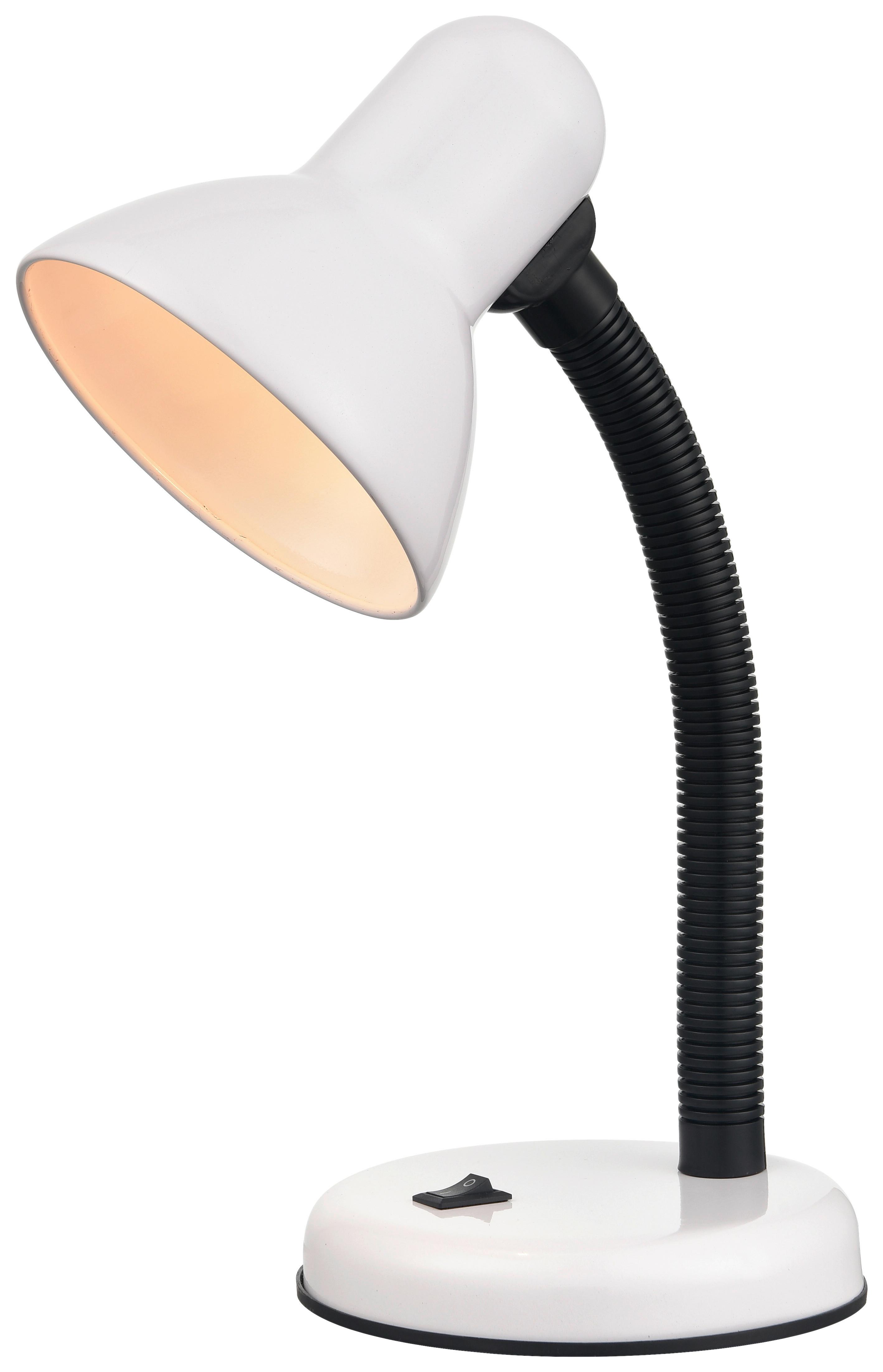 SKRIVBORDSLAMPA LEONA - vit, metall/plast (14,5/14,5/37,8cm) - Mömax
