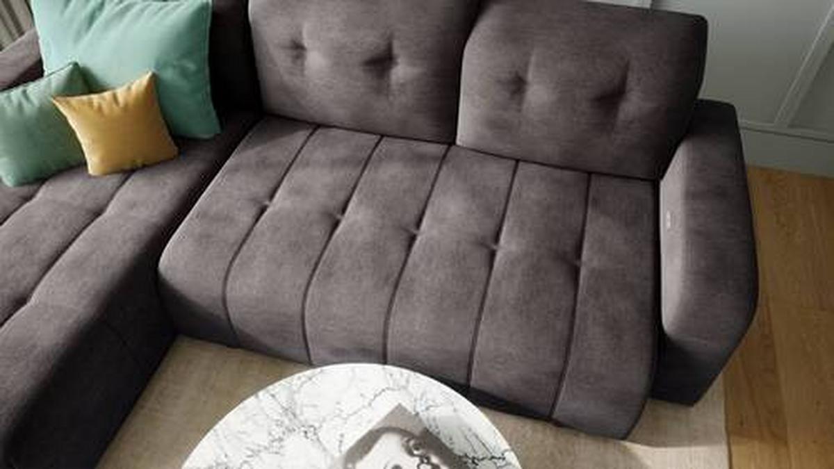 Wohnlandschaft Vicari Anthrazit Mikrofaser - Anthrazit/Schwarz, MODERN, Textil/Metall (292/185cm) - Livetastic