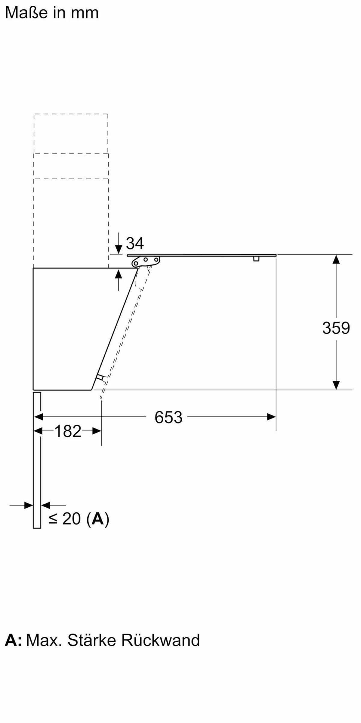 Dunstabzugshaube DWK65DK60 Schwarz - Schwarz, LIFESTYLE (59/69-97,5/32,5cm) - Bosch