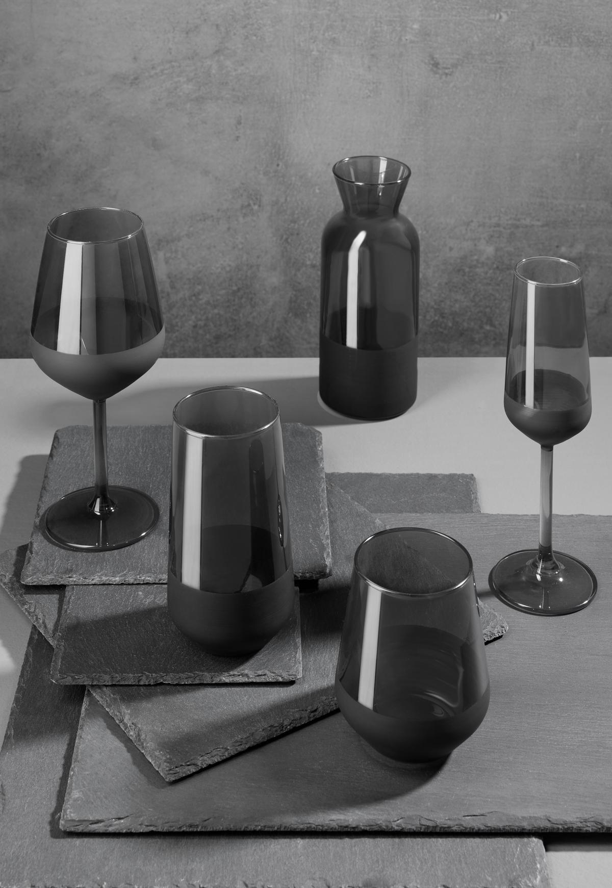 Weinglas Black ca. 490ml - Schwarz, Modern, Glas (6,4/22cm) - Mömax