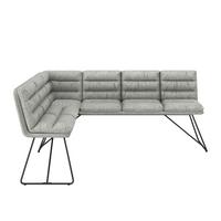 Coltar de bucatarie gri descis KONA - gri deschis, Modern, lemn/metal (135/180cm) - Bessagi Home