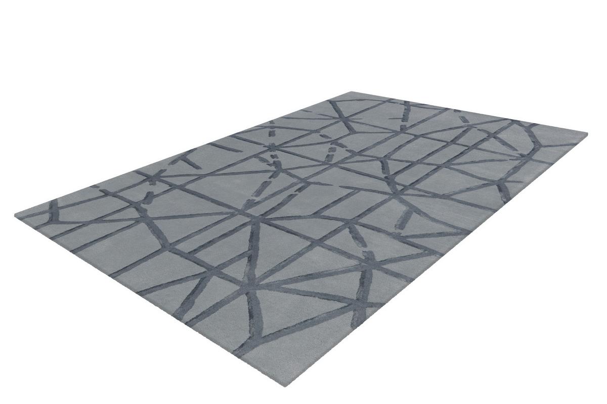 Flachwebeteppich Satin 8063 Grau 120cm X 180cm - Grau, Basics, Textil (120/180cm) - Kayoom