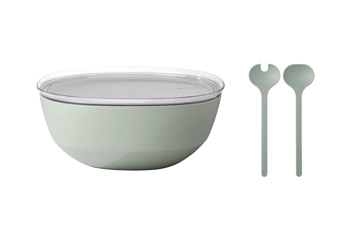 ZESTAW DO SAŁATEK 105941494700 - szałwiowy, Konventionell, tworzywo sztuczne (30,1/12,7cm) - Mepal
