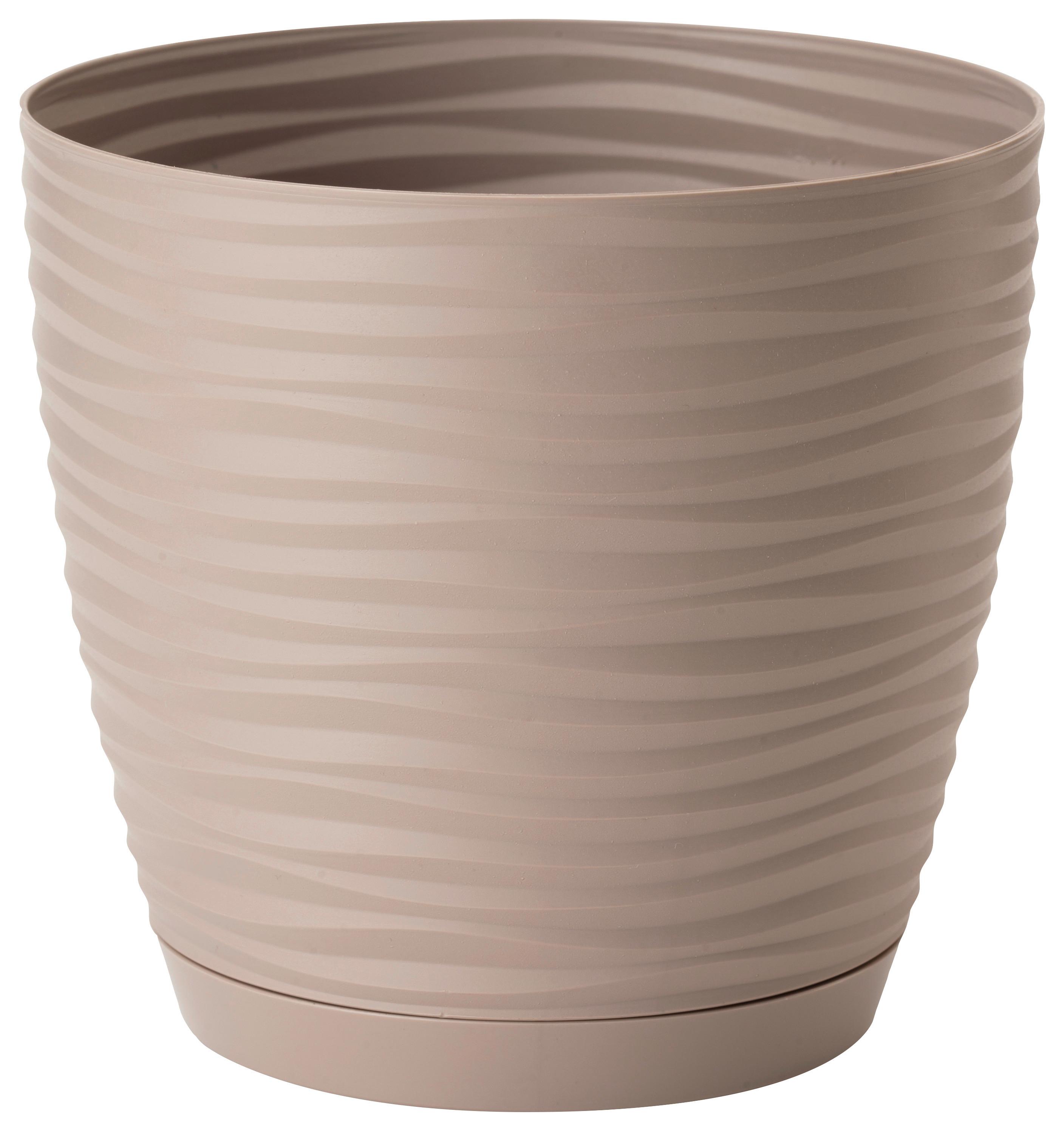 Kaspó Átm.: Kb. 19cm Sardun Complete - taupe, Basics, műanyag (19/17,30cm)