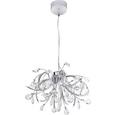 Hängeleuchte Antoinette - Chromfarben, MODERN, Glas/Metall (50/98cm) - PREMIUM LIVING