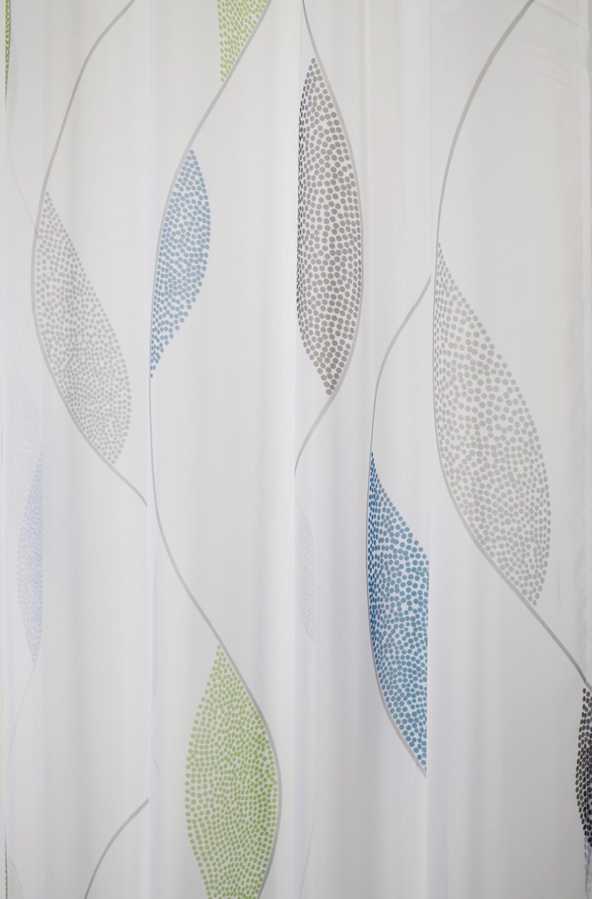 Fertigvorhang Paolo Blau/Grün ca. 140x225cm - Blau/Grün, KONVENTIONELL, Textil (140/225cm) - Schmidt W. Gmbh