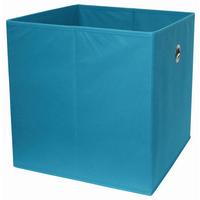 Zložljiva Škatla Cubi, Barva Petroleja - barve petroleja, Moderno, tekstil/leseni material (32/32/32cm)