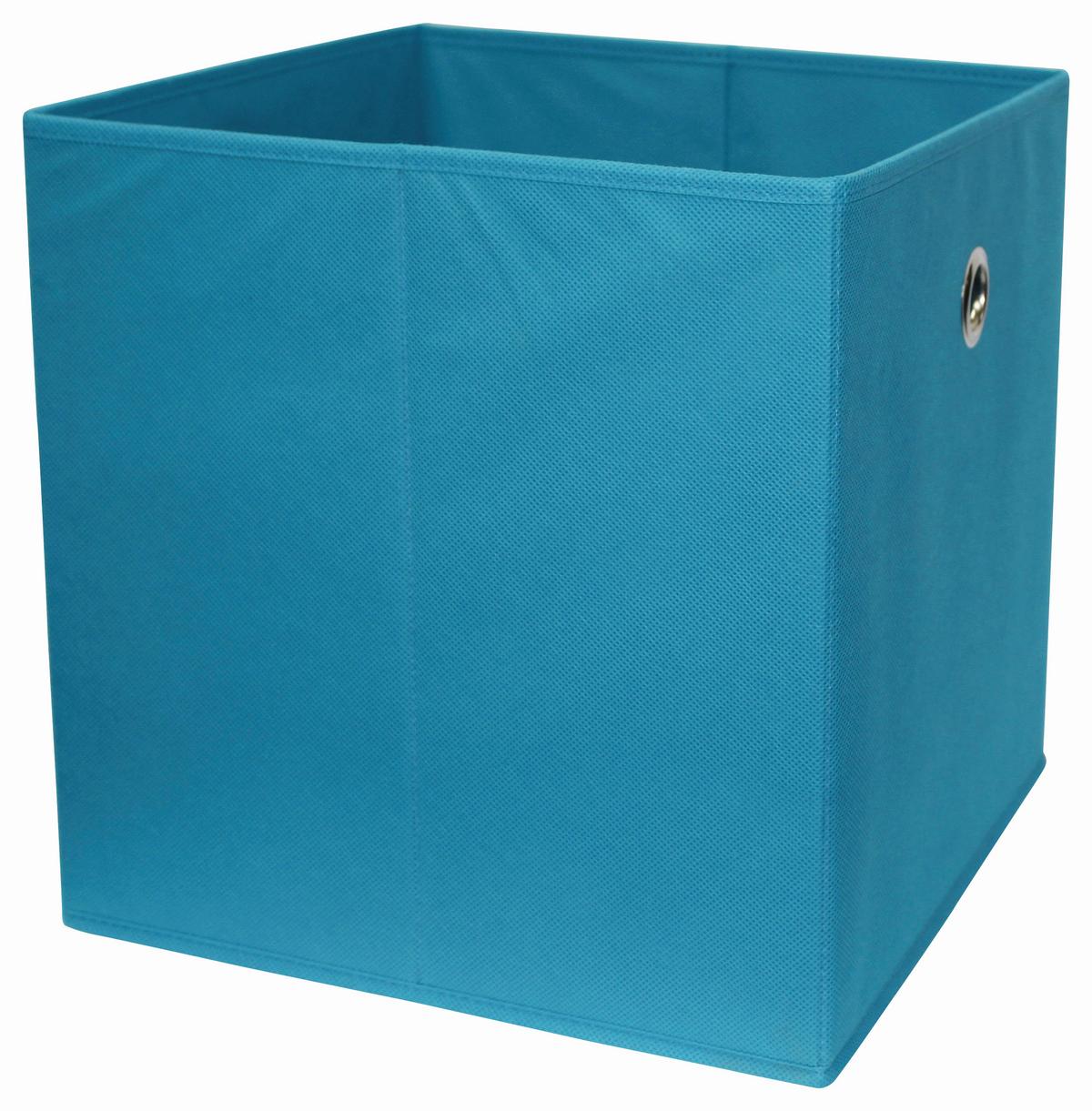 Zložljiva Škatla Cubi, Barva Petroleja - barve petroleja, Moderno, tekstil/leseni material (32/32/32cm)