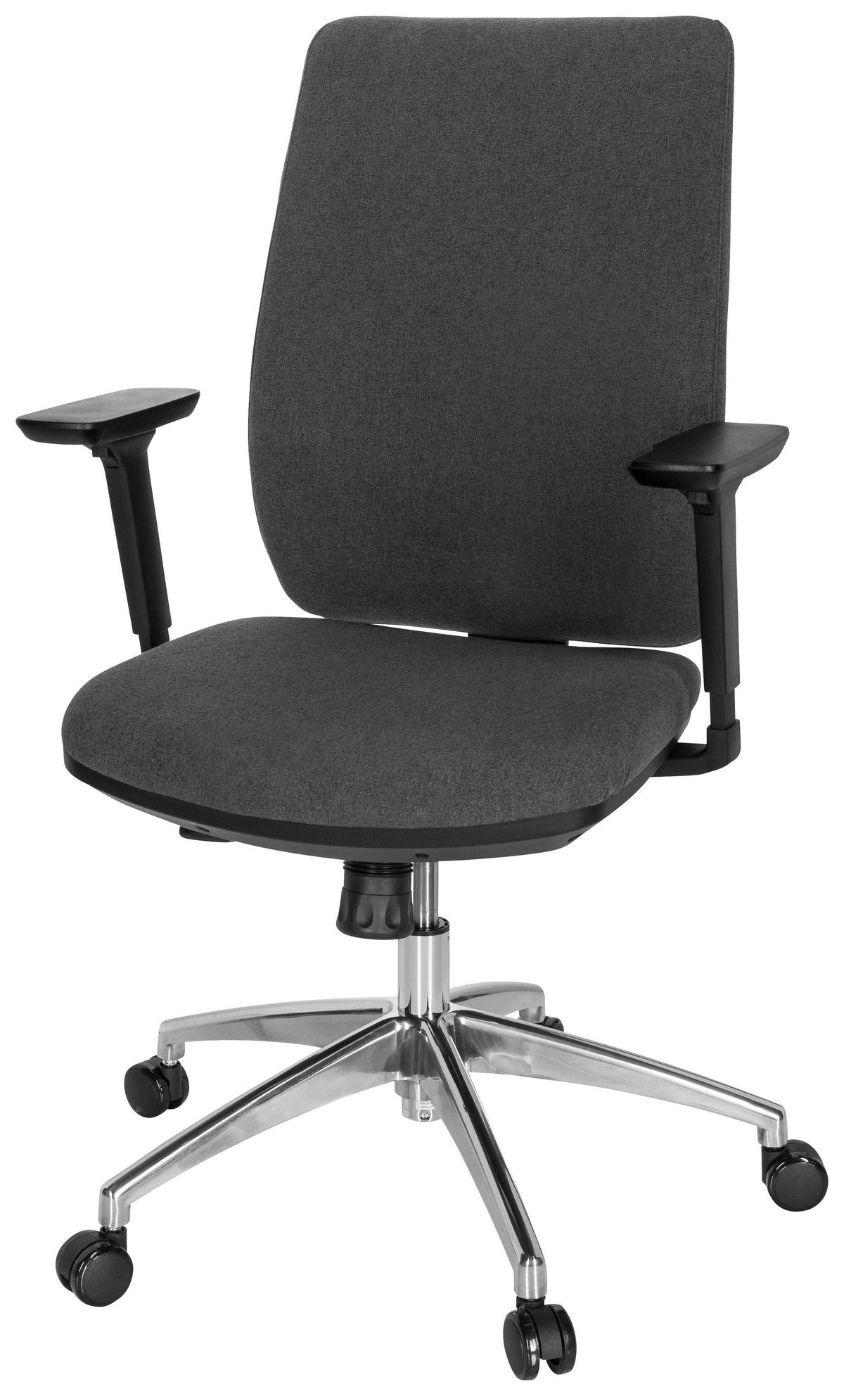 Vrtljivi Stol Integrio I, Temno Siva - barve kroma/temno siva, Moderno, kovina/umetna masa (74/123/63cm) - MID.YOU