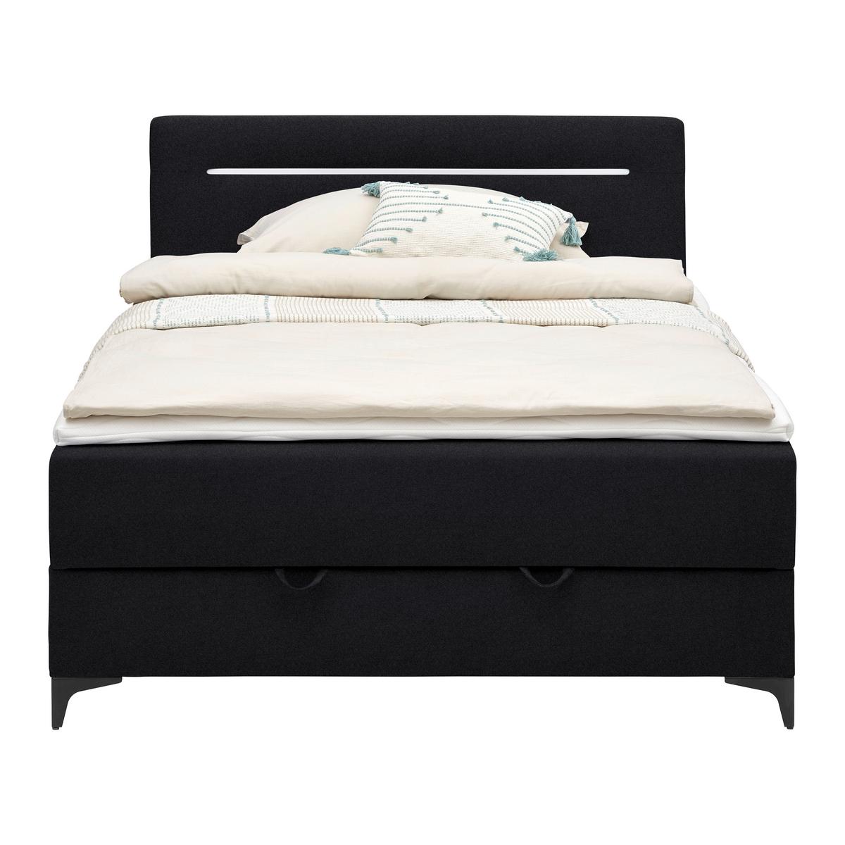 PAT TIP BOXSPRING JERRY - negru, Konventionell, textil (120/200cm) - Modern Living