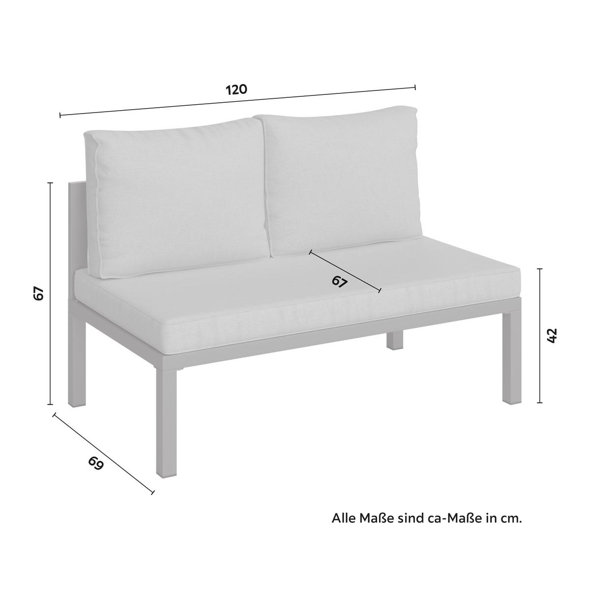 DiningLoungeset Pergolina Weiß Metall/Outdoorstoff +Abdeckung - Schwarz/Weiß, MODERN, Kunststoff/Textil (194/245cm) - Bessagi Garden