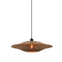 Hängeleuchte Bali in Schwarz/Braun max. 40 Watt - Hellbraun/Schwarz, Natur, Naturmaterialien (60/15cm) - Good & Mojo