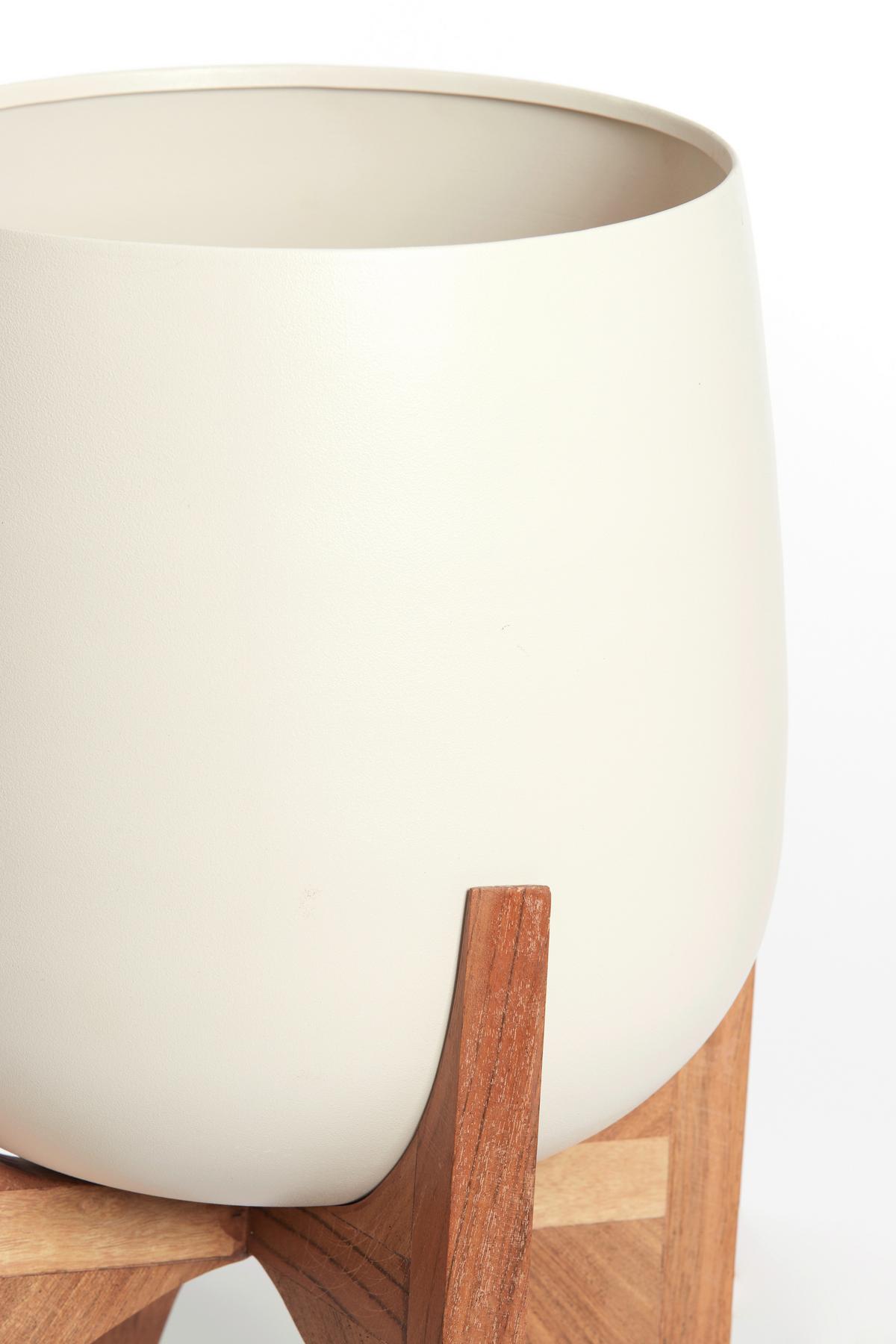 DONICA 5890543 KARUNA - kolor bukowy/kremowy, Basics, metal/drewno (36/50cm) - Light & Living