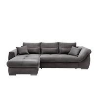 Wohnlandschaft Frederico Grau Cord - Chromfarben/Grau, MODERN, Holz/Textil (188/302cm) - MID.YOU