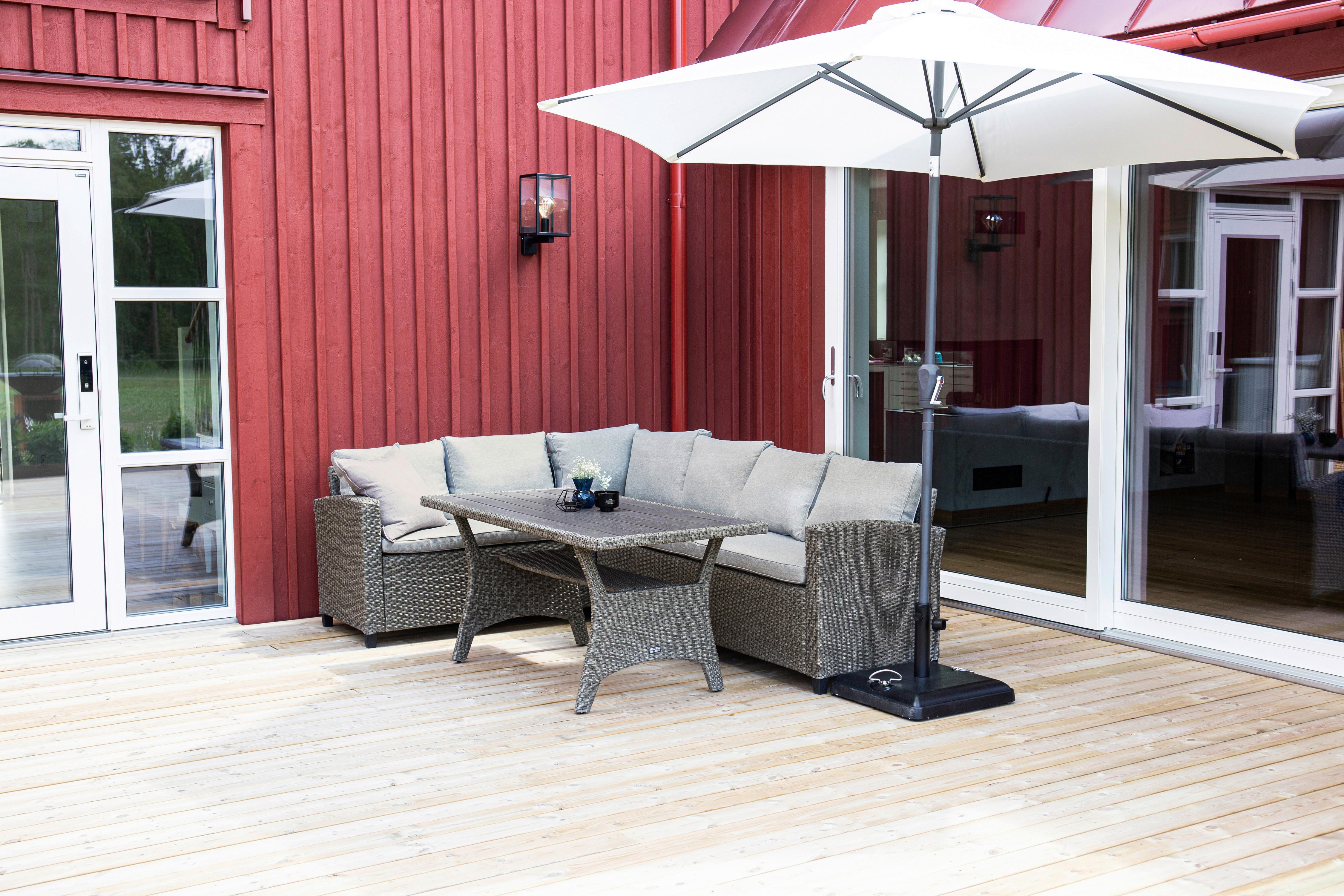 Dining-Loungeset Brentwood Grau - Grau, KONVENTIONELL, Kunststoff - Gardenson