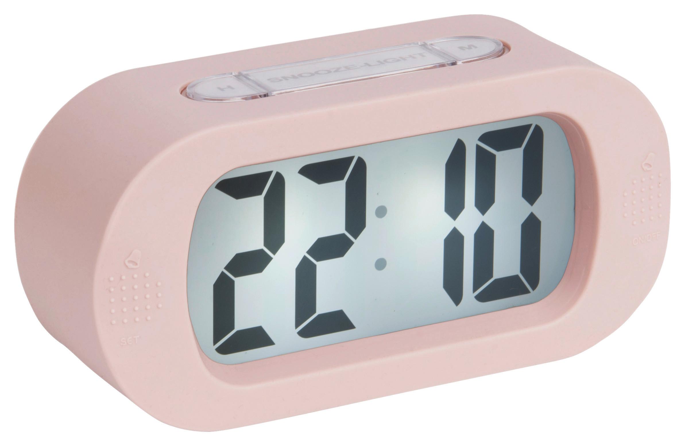 BUDZIK KA5753PI - jaskrawy róż, Basics, tworzywo sztuczne (14/7/5cm) - Karlsson