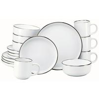 Servis Nordic Festive 16/1 - bijela/zlatne boje, Basics, keramika - Creatable