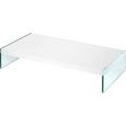 TV-Aufsatz Weiß - Klar/Weiß, Glas/Holzwerkstoff (80/16/42cm) - MÖMAX modern living