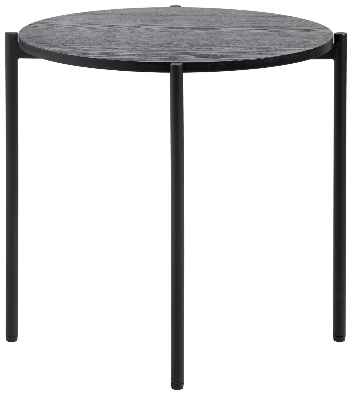 STOLIK BOCZNY BOB - czarny, Trend, materiał drewnopochodny/metal (43/43/40cm) - Carryhome