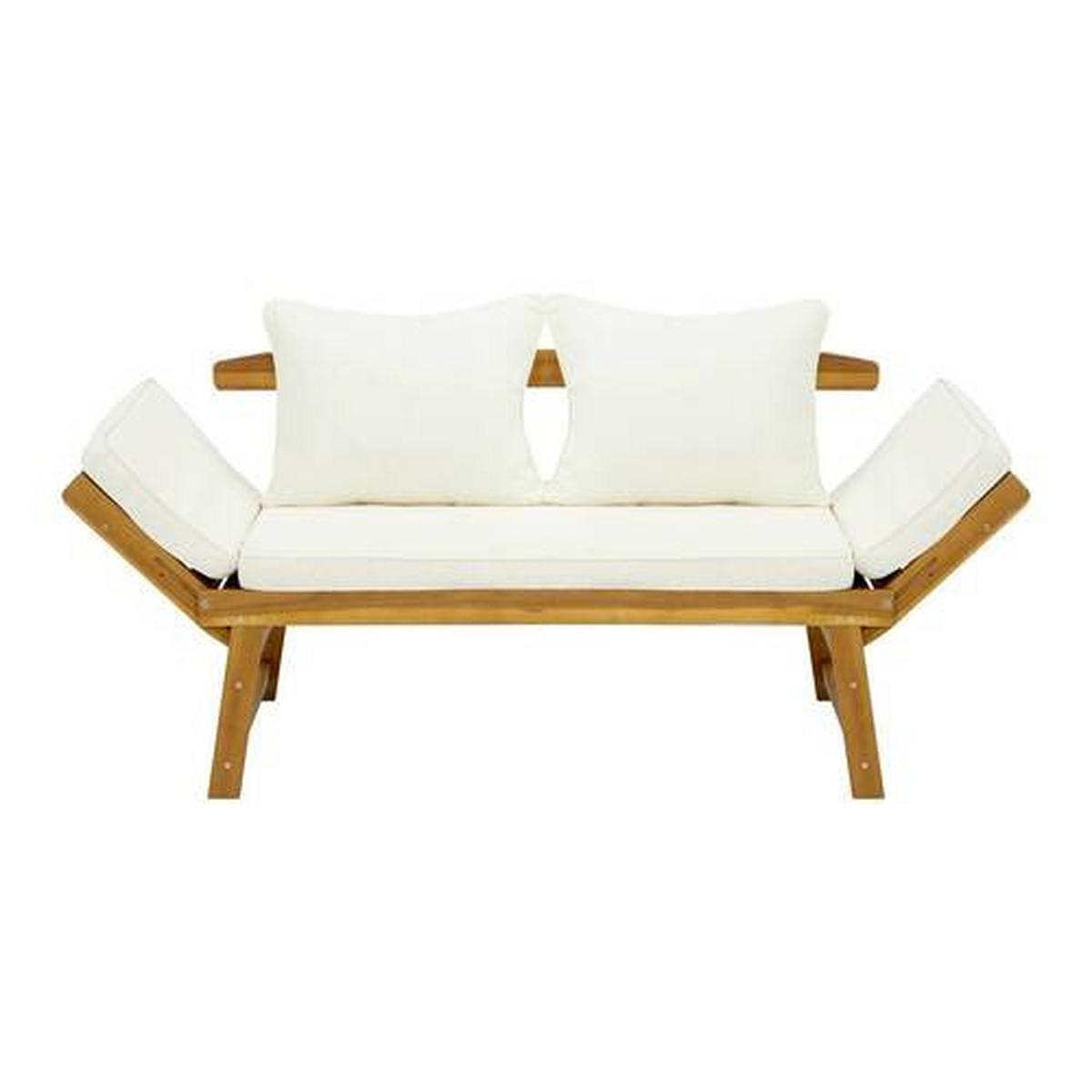 Vrtni Ležalnik Pia, Naravne Barve, Akacija - krem barve/naravne barve, Moderno, tekstil/les (143-190/68/75cm) - Bessagi Garden