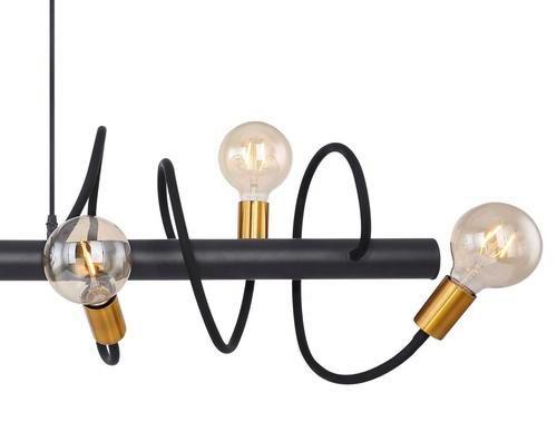 HÄNGELEUCHTE EDDY L: 230 CM GOLDFARBEN - Goldfarben/Schwarz, Basics, Metall (230/19/150cm) - Globo
