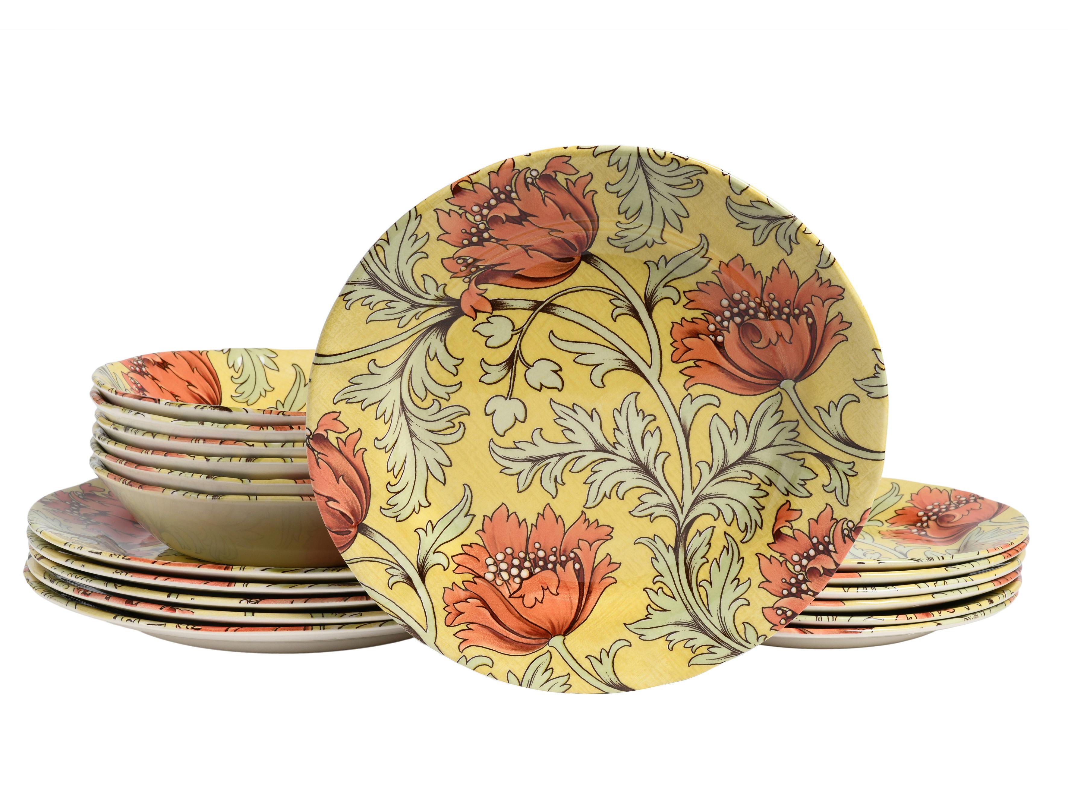 Jedilni Servis Florentina, 18-Delni - večbarvno, Basics, keramika - Creatable