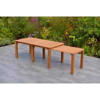 Gartentisch Flex Braun Akazie ausziehbar ca. 90x76x185cm - Braun, KONVENTIONELL, Holz (185/90/76cm) - Gardenson