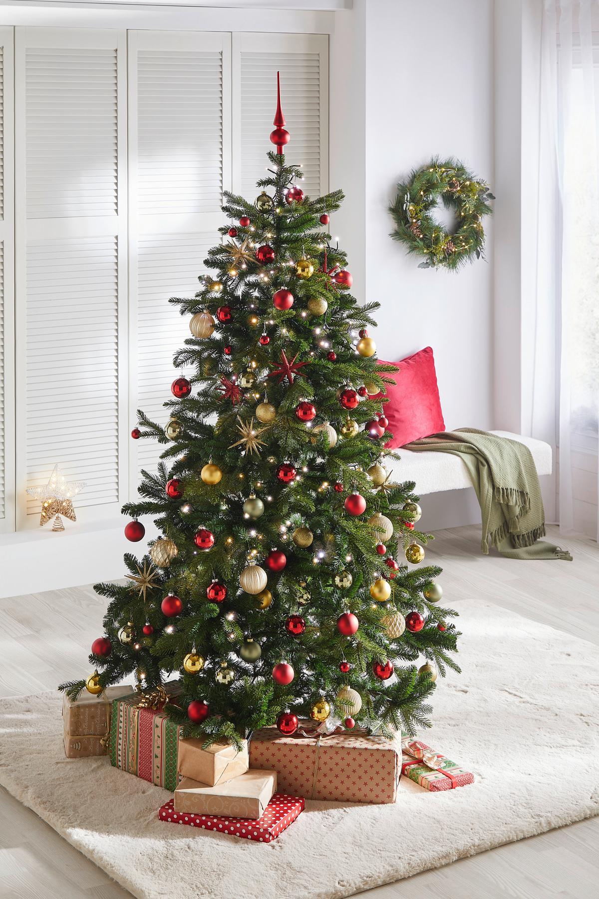 Karácsonyfagömbszett Noel - piros, Basics, Üveg (6cm) - Modern Living