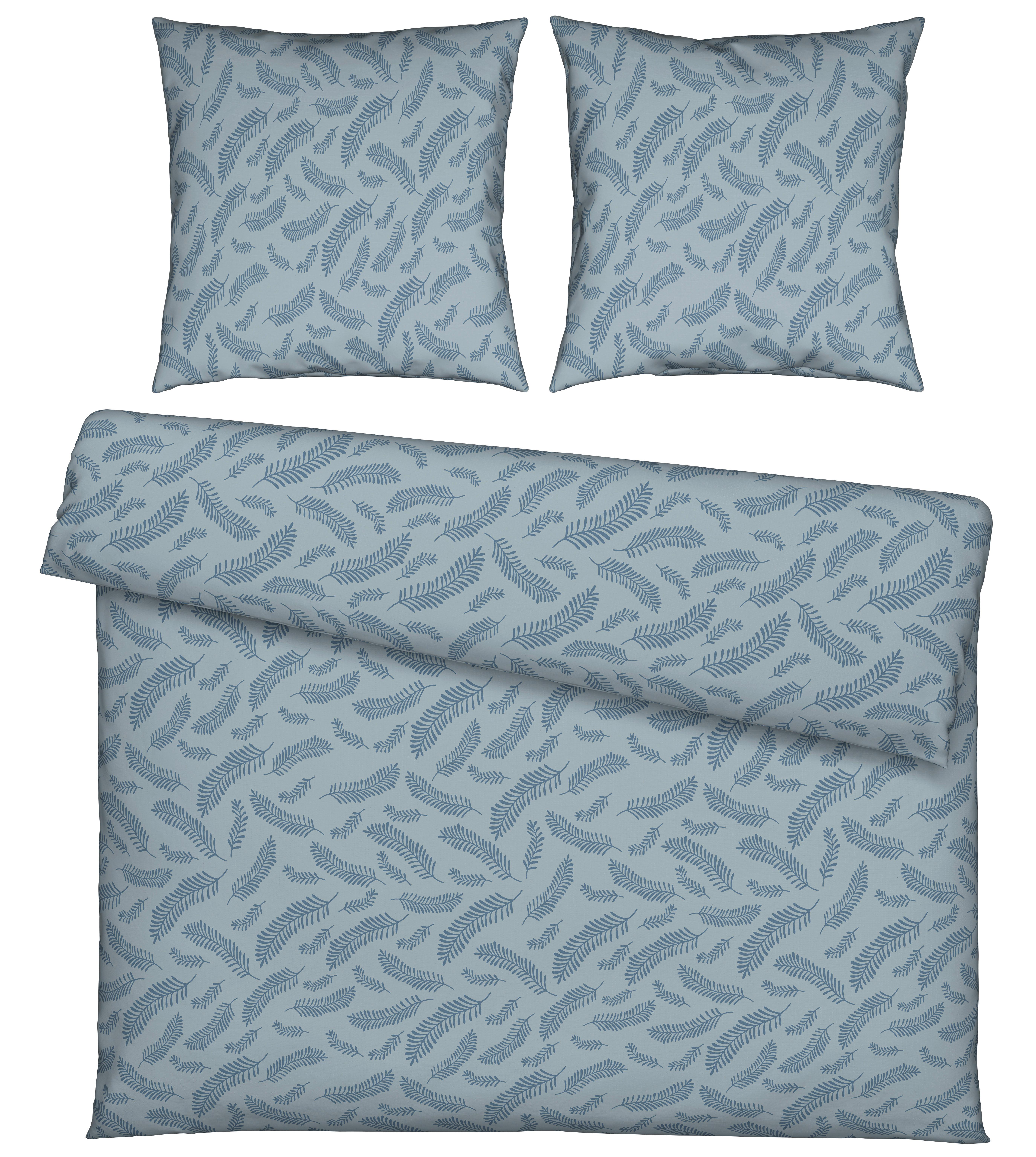 BETTWÄSCHESET FERNS XXL - Blau, Modern, Textil (200/210cm) - Mömax