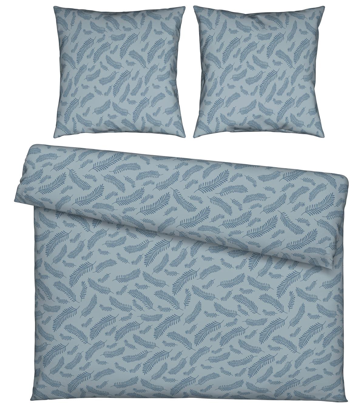 BETTWÄSCHESET FERNS XXL - Blau, Modern, Textil (200/210cm) - Mömax