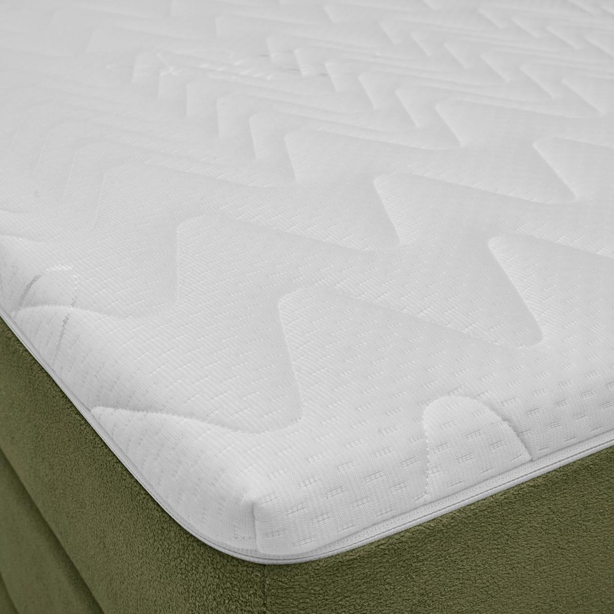 Boxspring Krevet Dixon - maslinasto zelena/crna, Konvencionalno, drvni materijal/drvo (100/200cm) - Premium Living