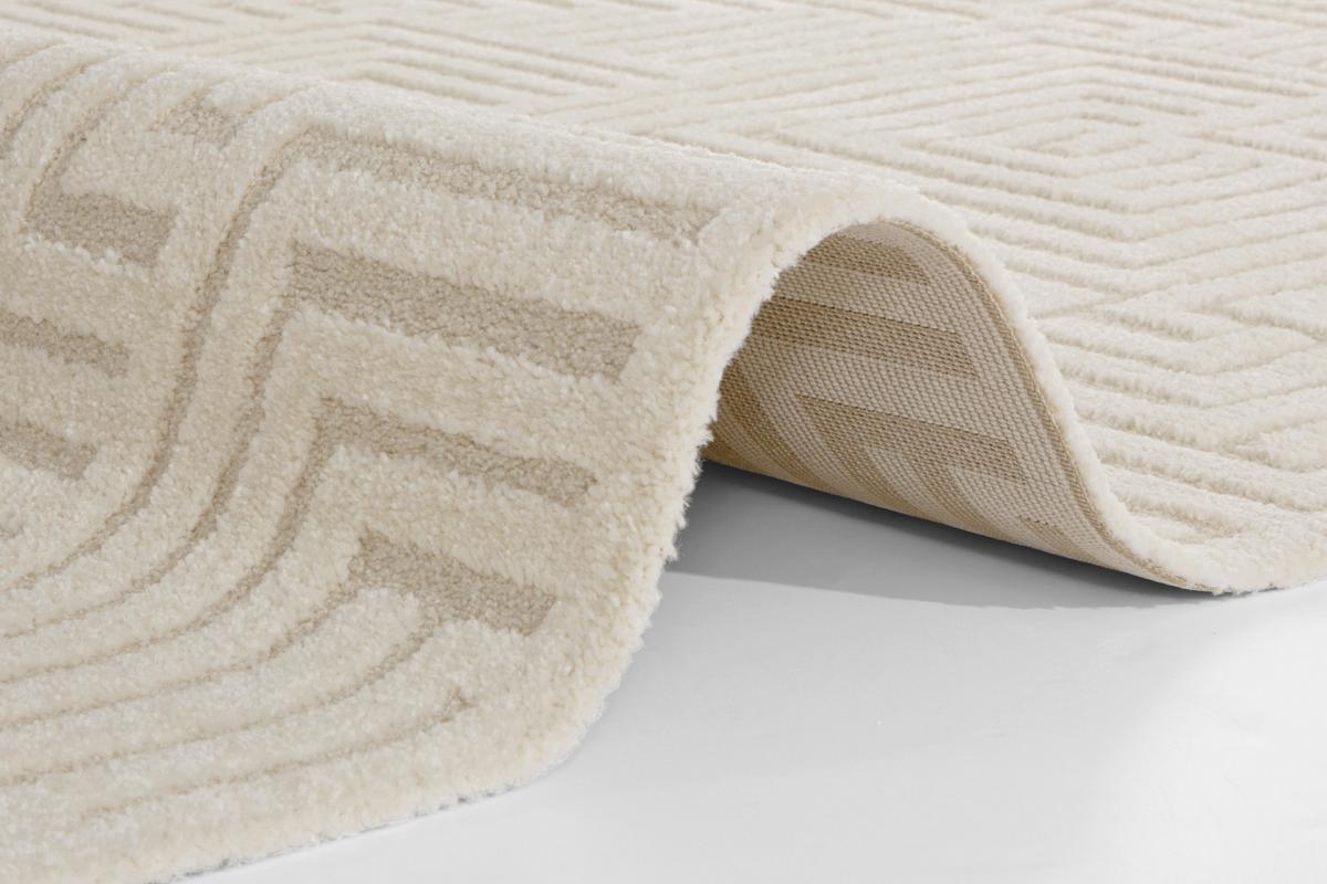 Hochflorteppich Manipu Creme ca. 120x170cm - Creme, Basics, Kunststoff (120/170cm)