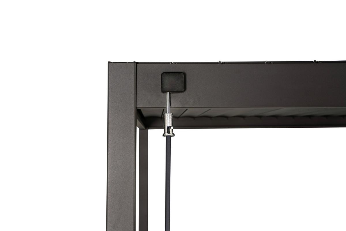 Pavillon Basic Anthrazit B/H ca. 360x240-250 cm - Anthrazit, Basics, Metall (360/240/300cm) - Gardenson