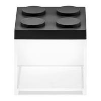 POJEMNIK KUCHENNY AGNETO - czarny/przezroczysty, tworzywo sztuczne (10/10/10,5cm)