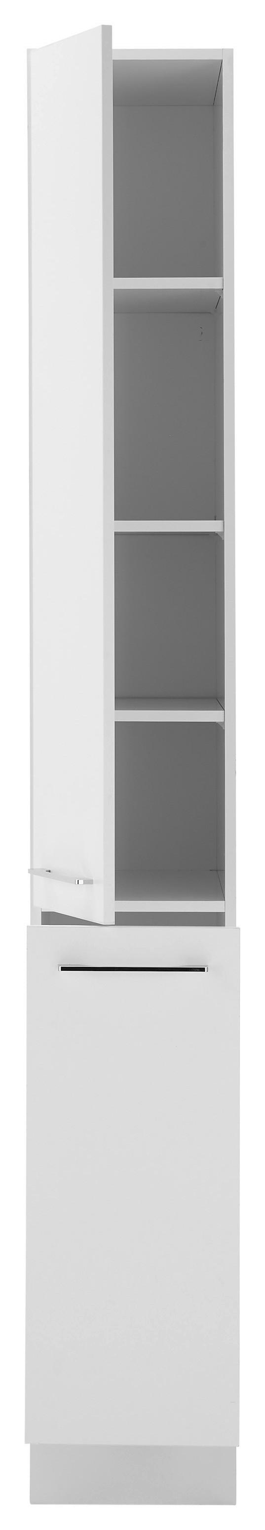 Apothekerschrank TURIN VS30, weiß - Chromfarben/Weiß, MODERN, Holzwerkstoff/Metall (30/211/57cm)