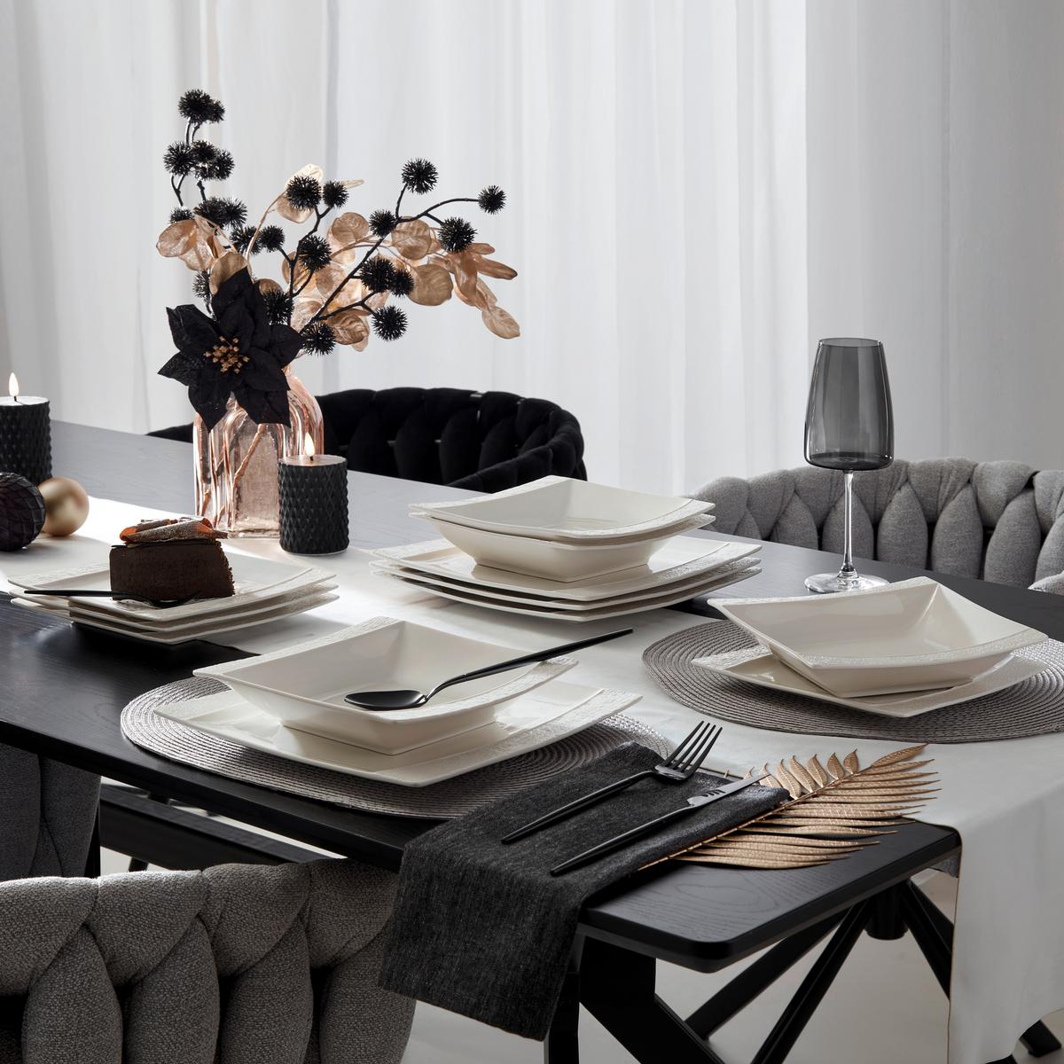 Față de masă Steffi - alb, Modern, textil (140/220cm) - Mary's