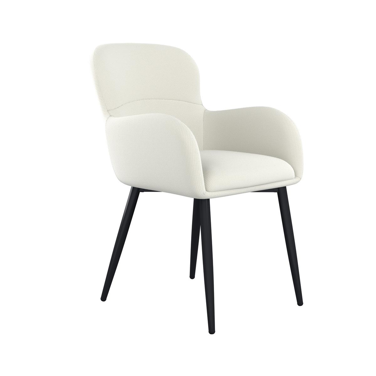 Naslanjač Selena, Bež - črna/bež, Konvencionalno, kovina/tekstil (56/88/61cm)