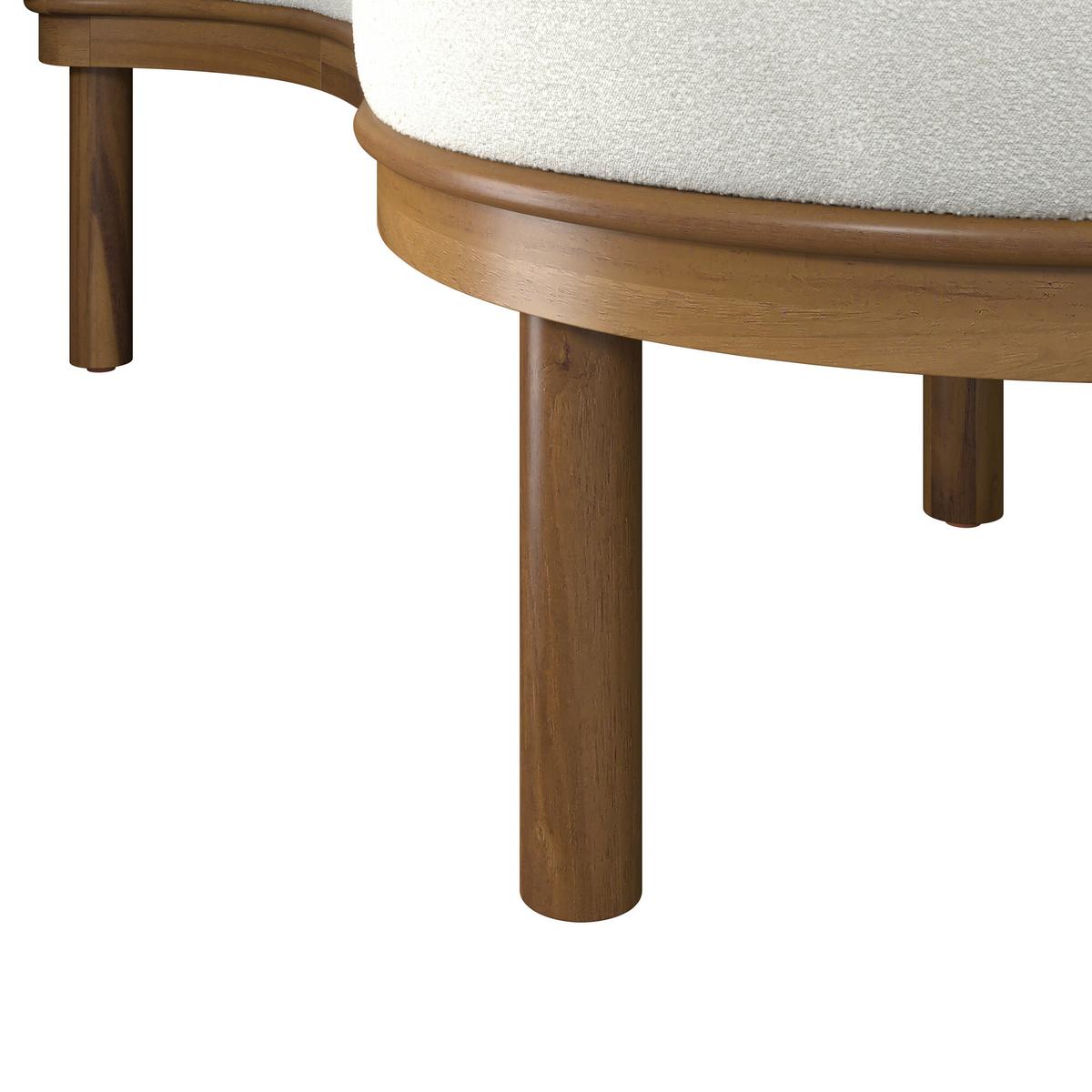 Lounge Garitura Belaya, Bela, 4-Delni Set - siva/barva oreha, Moderno, kovina/tekstil (244/205cm) - Bessagi Garden