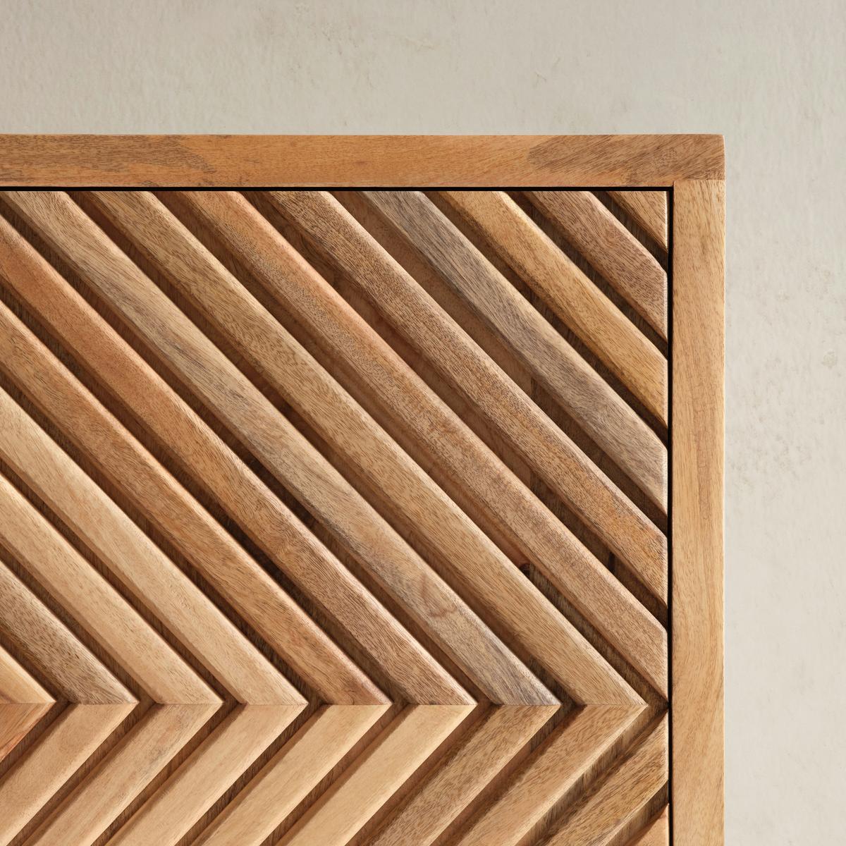 Comodă cu uși GATSBY - negru/maro deschis, Lifestyle, lemn/metal (175/90/45cm) - Premium Living