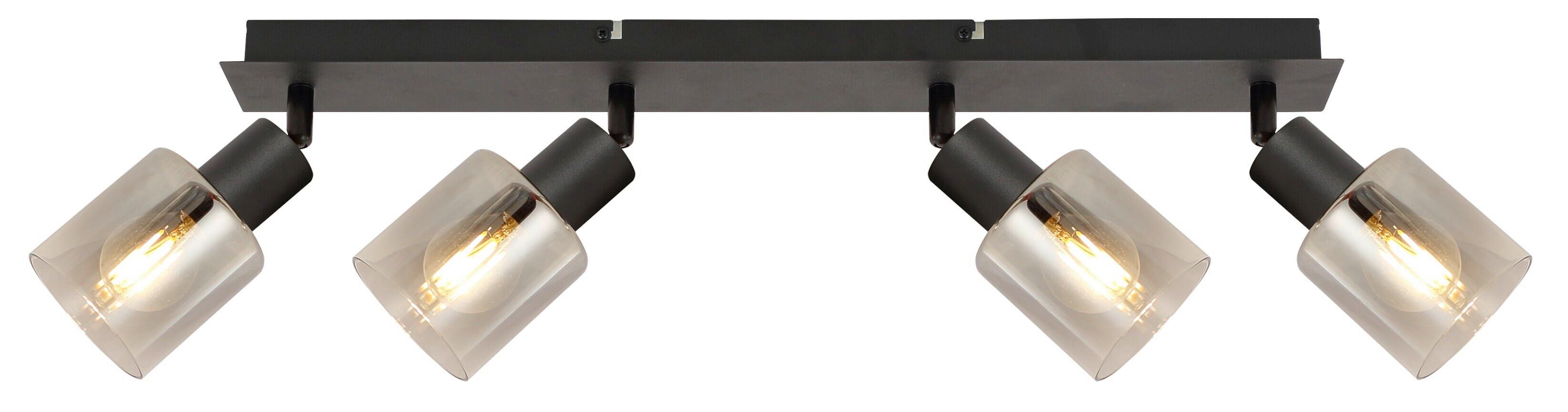 LAMPA REFLEKTOROWA GENUA - czarny, Basics, metal/szkło (55/8/18cm) - Novel