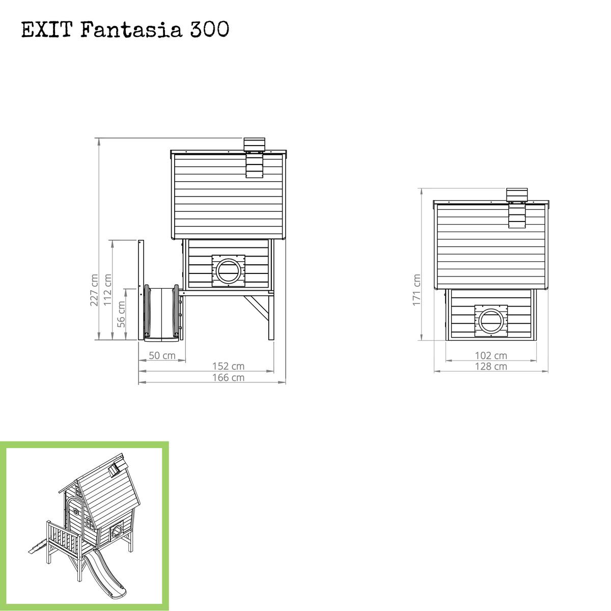 Igralna Hišica Exit Fantasia 300, Rdeča - rdeča, Konvencionalno, les (246/166/227cm) - EXIT Toys