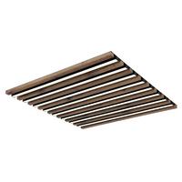 LED-DECKENLEUCHTE 67347D3CCT HAYDEN - Weiss/Dunkelbraun, Natur, Holzwerkstoff/Kunststoff (60/60/6cm) - Globo