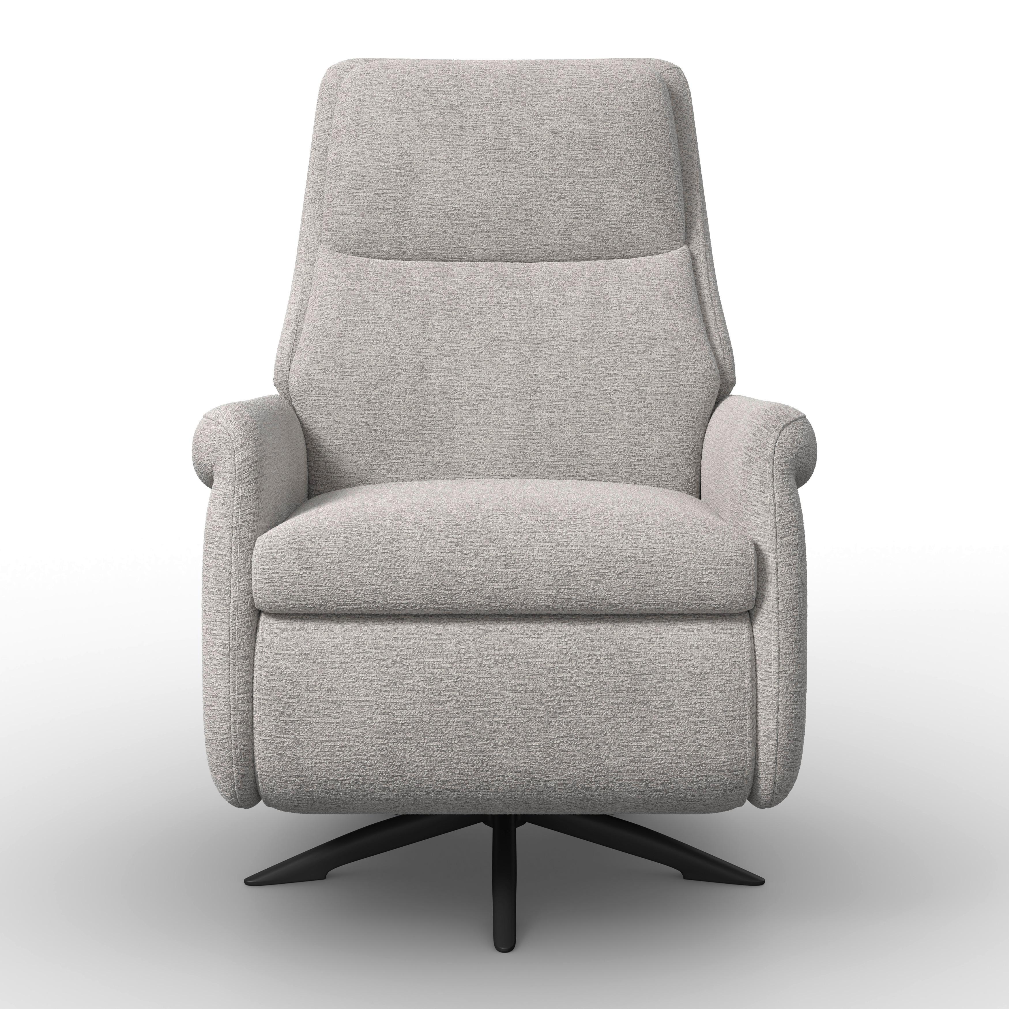 RELAXFÅTÖLJ ALICE - ljusgrå/svart, Modern, metall/trä (76/110/94cm) - Bessagi Home