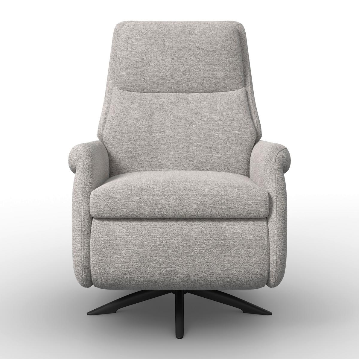 Elektrischer Relaxsessel Alice mit Liege- und Relaxfunktion - Hellgrau/Schwarz, MODERN, Holz/Textil (76/110/90cm) - Bessagi Home