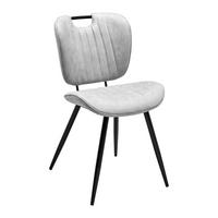 KRZESŁO HINA - jasnoszary/czarny, Modern, metal/drewno (46/84/57cm) - Bessagi Home