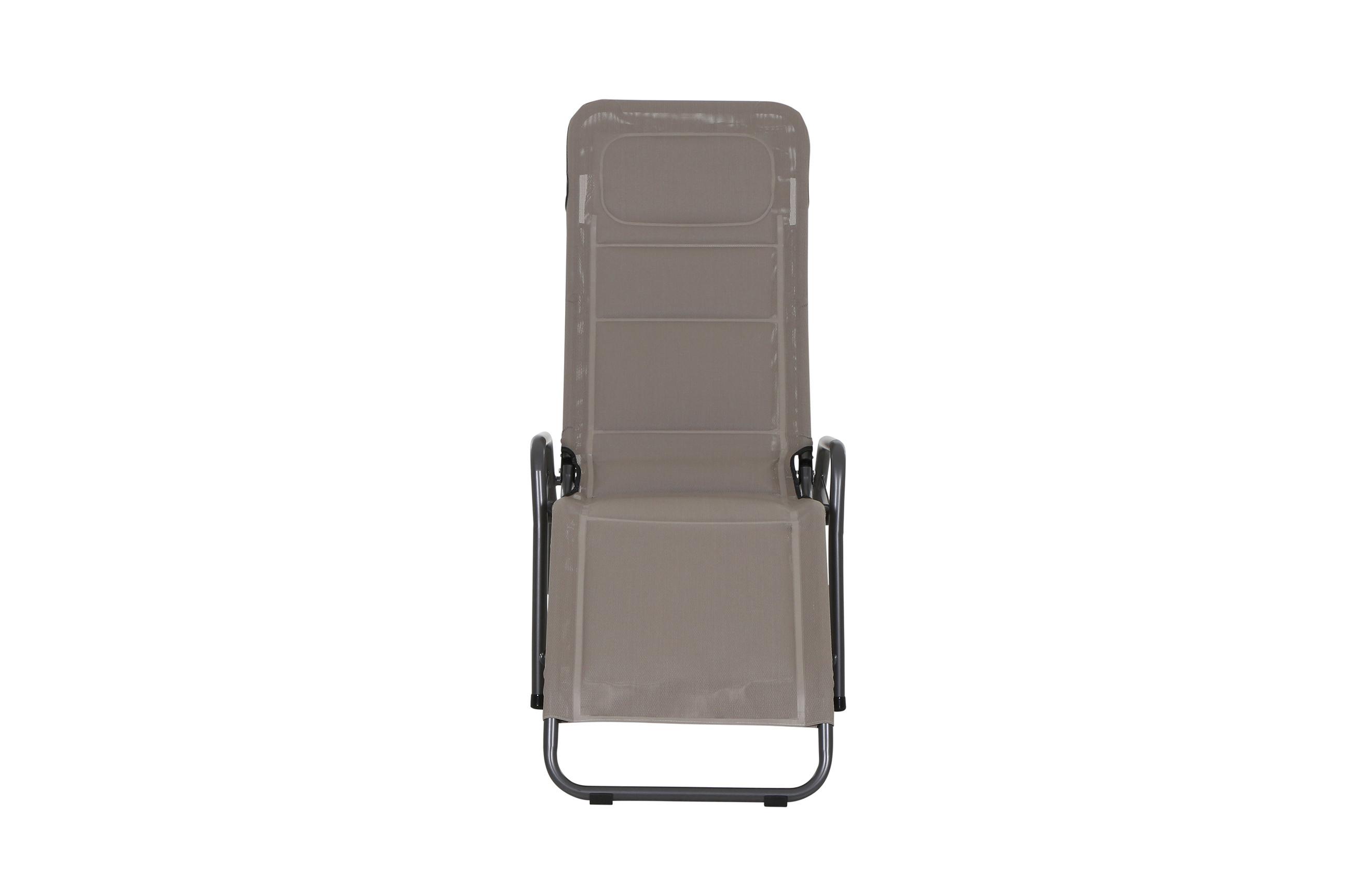 KIPPLIEGE J40975 - Taupe, KONVENTIONELL, Kunststoff/Metall (71/112/150cm) - Siena Garden