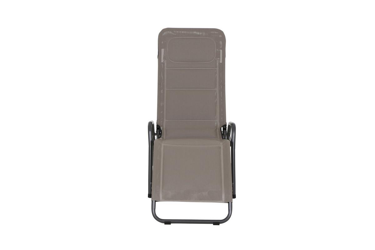 KIPPLIEGE J40975 - Taupe, KONVENTIONELL, Kunststoff/Metall (71/112/150cm) - Siena Garden