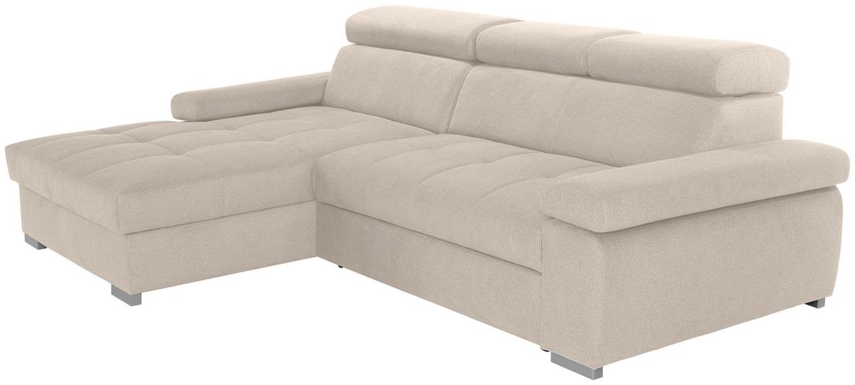 Kutna Garnitura Perry - srebrne boje/bež, Design, tekstil/drvo (183/292cm) - Modern Living