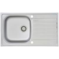 Spüle Edelstahl ca. 86x50 cm - Edelstahlfarben, Trend, Metall (86/17,5/50cm) - Respekta