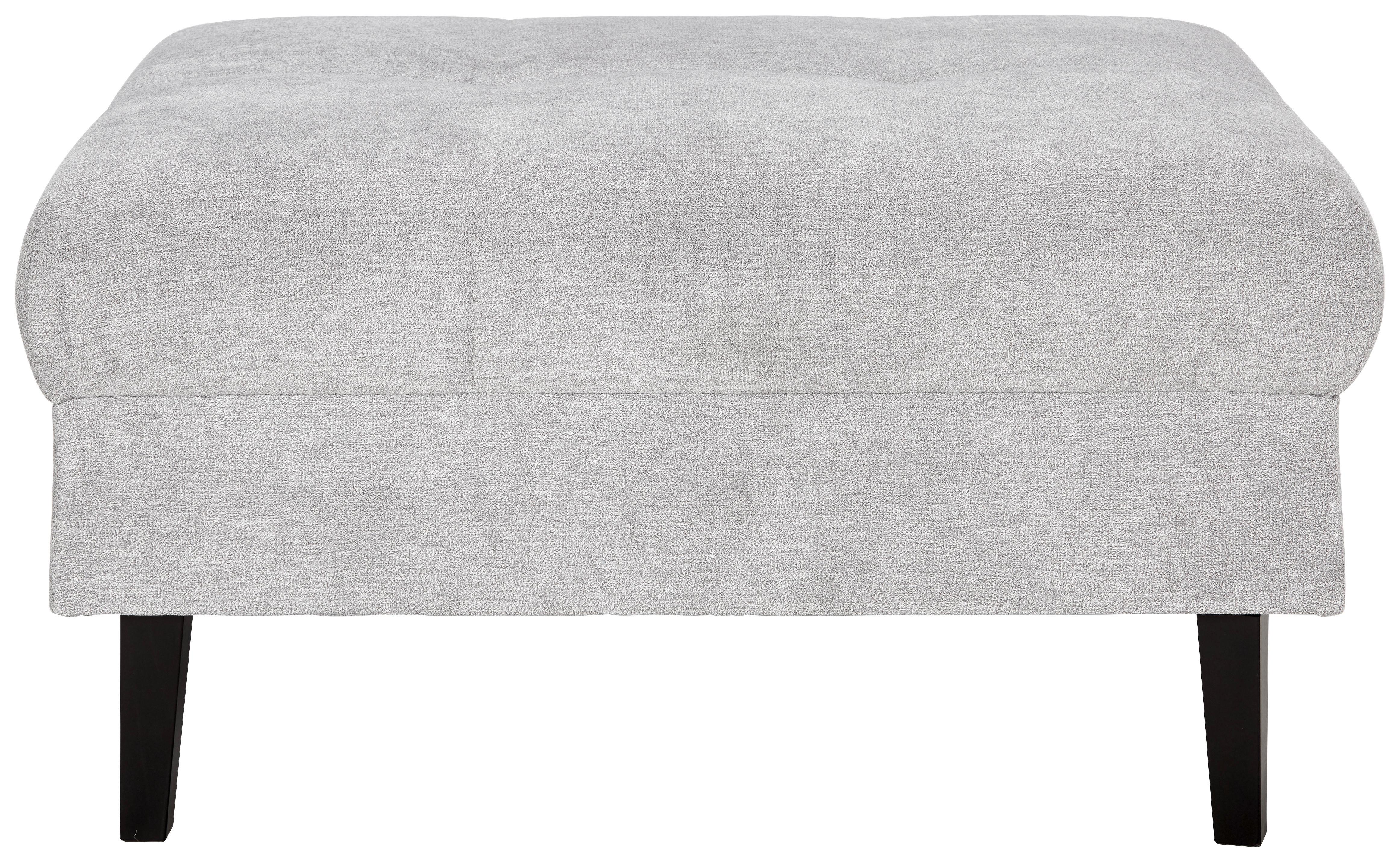 Hocker in Grau - Schwarz/Grau, KONVENTIONELL, Holz/Textil (93/46/75cm) - Based